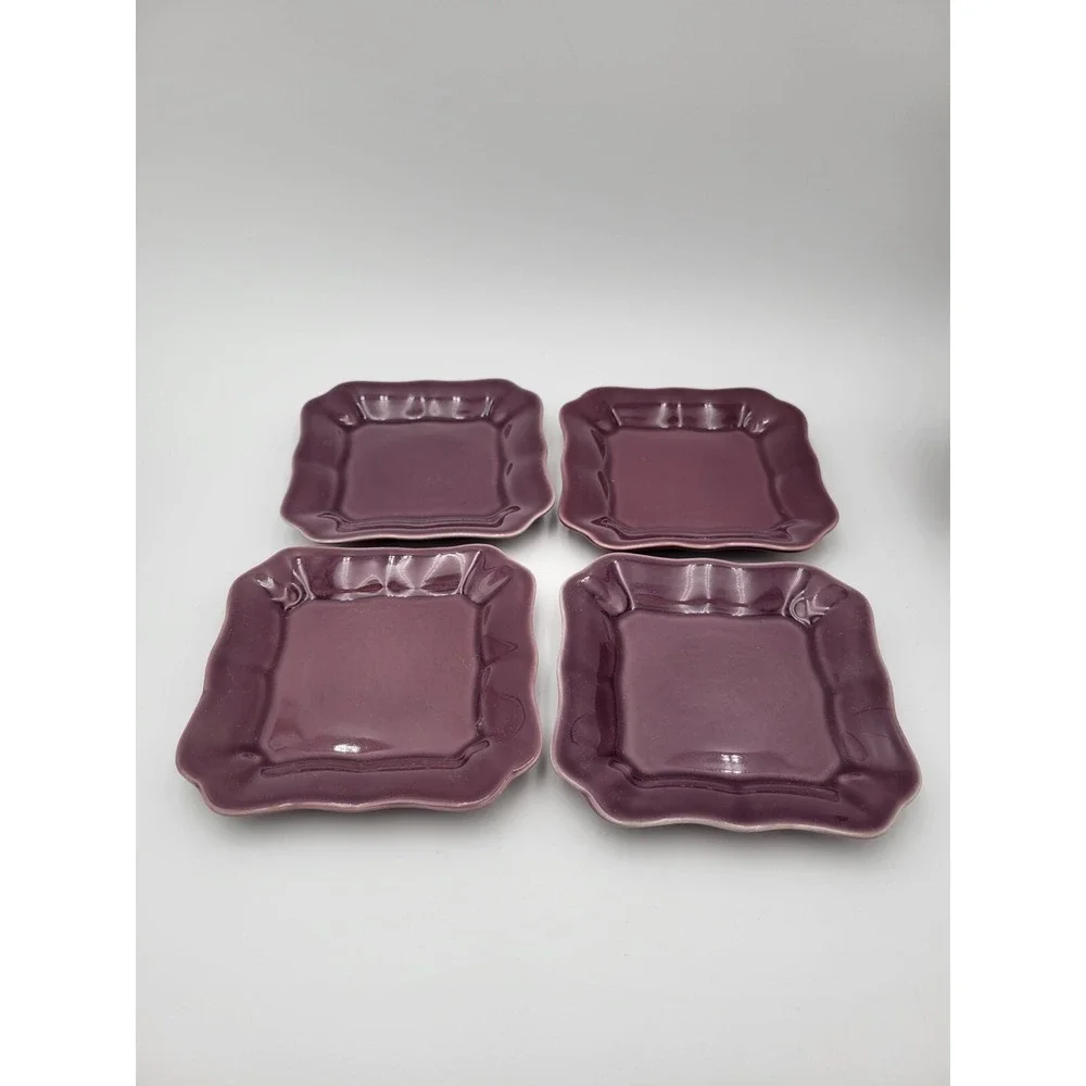 Sur La Table Purple Square 3 Bowls & 4 Small Plates Olive Design Portugal